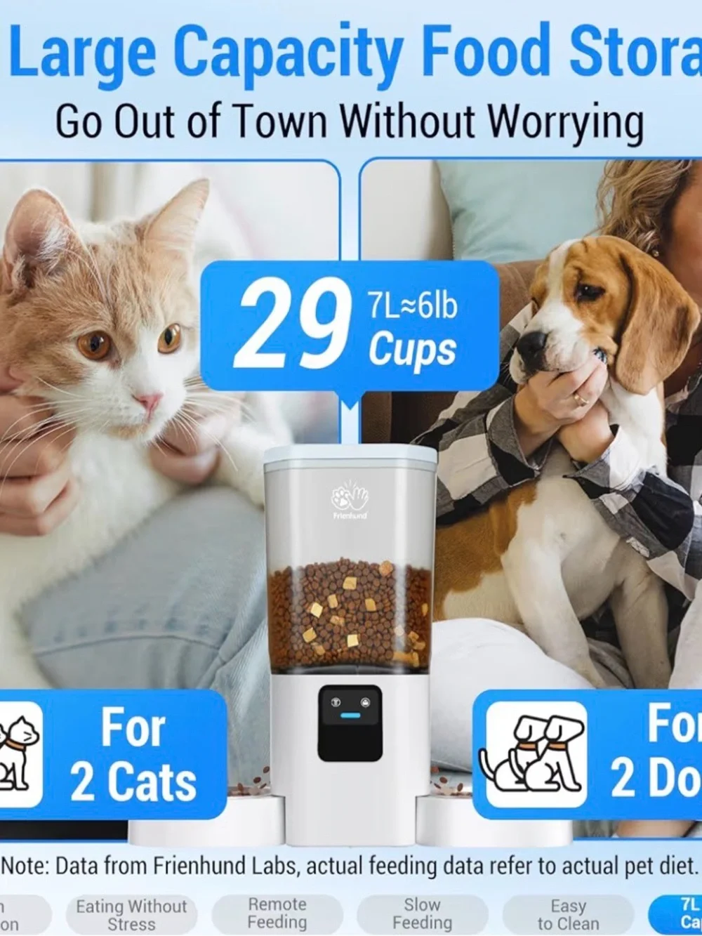 Automatic Pet Feeder 7L - White